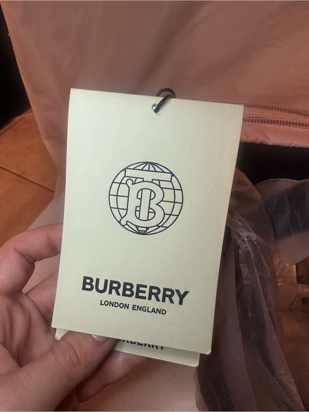 NWT Burberry Pink and White Logo Belt Bag - Picture 10 of 11